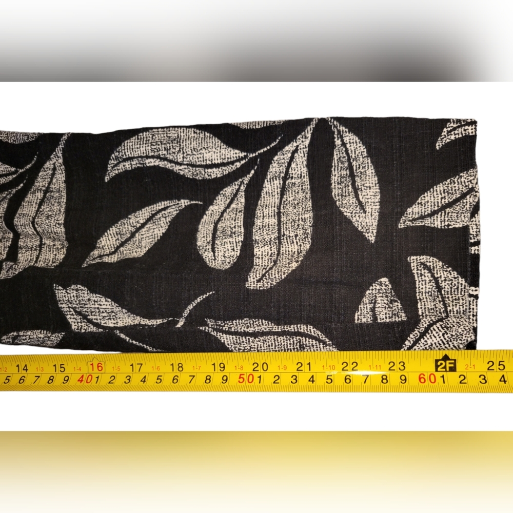 Anthropologie Cartonnier Charlie Trouser Women's Pants Size 2 Blk and White Leaf - Picture 4 of 8